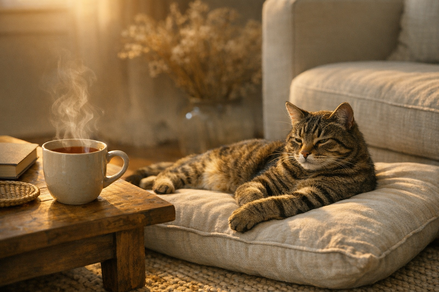 Chat anxieux, maître apaisé : le rituel rooibos du soir