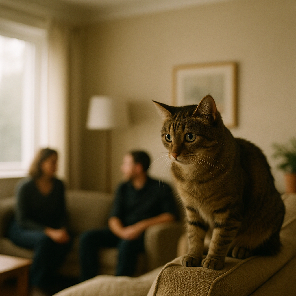 Chat craintif avec les invités : comment le rassurer vite