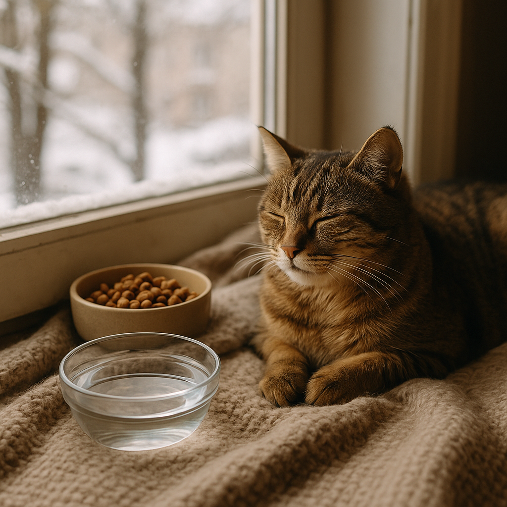 Chat en hiver : faut-il changer son alimentation ?