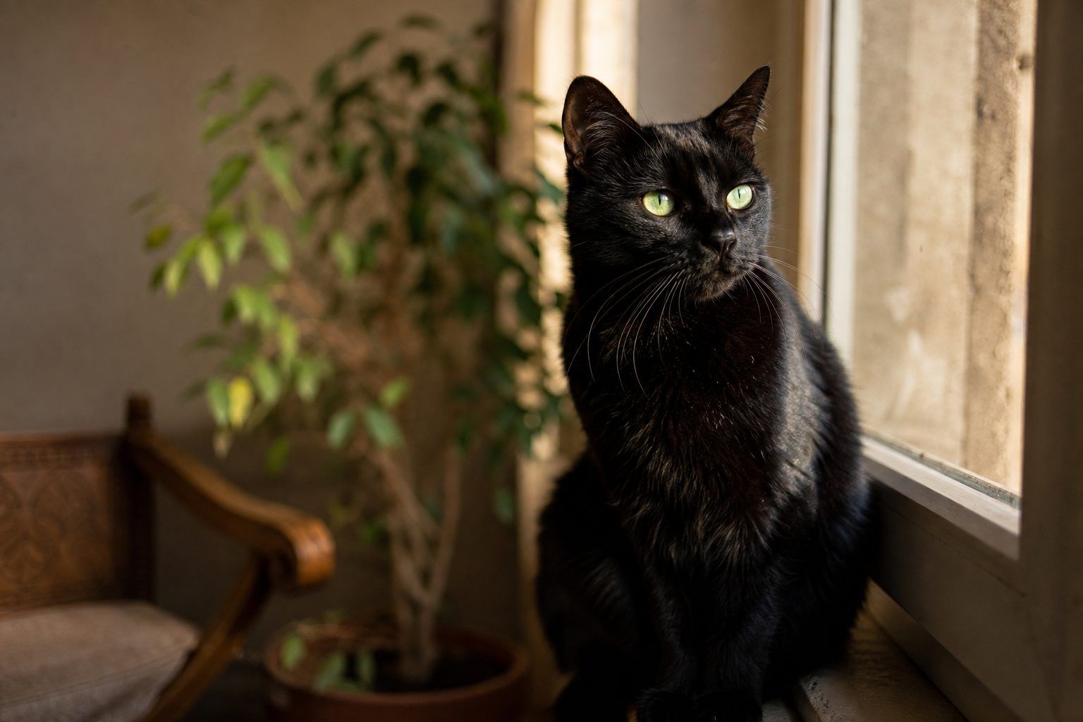 Quel caractère pour un chat noir aux yeux verts ?