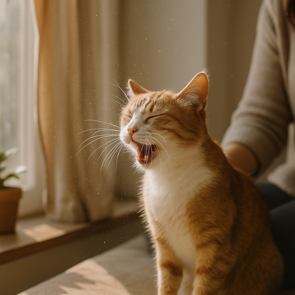 Chat qui éternue : allergies, coryza ou irritation ?