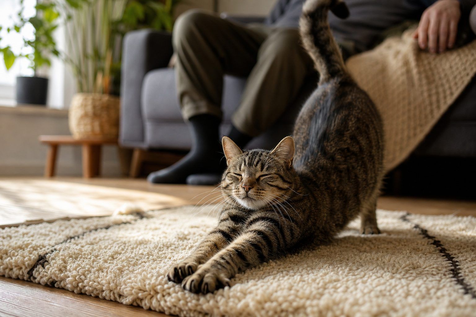 Pourquoi votre chat s'étire-t-il devant vous&nbsp;?