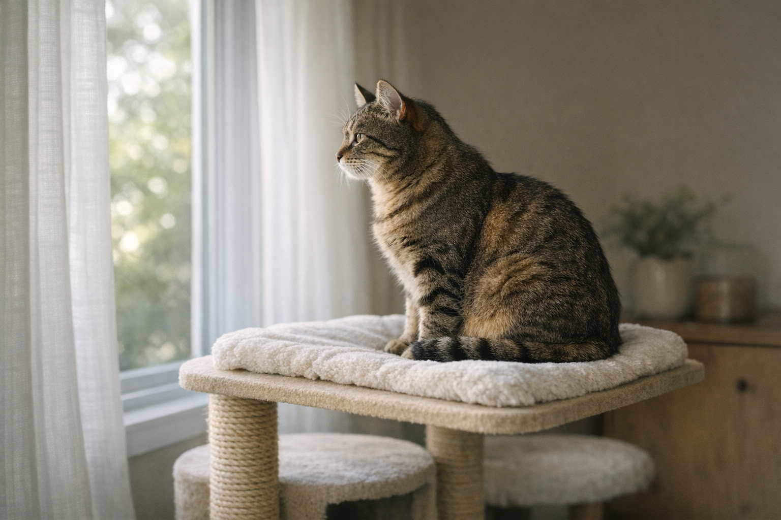 Chat seul à la maison : apaiser son anxiété