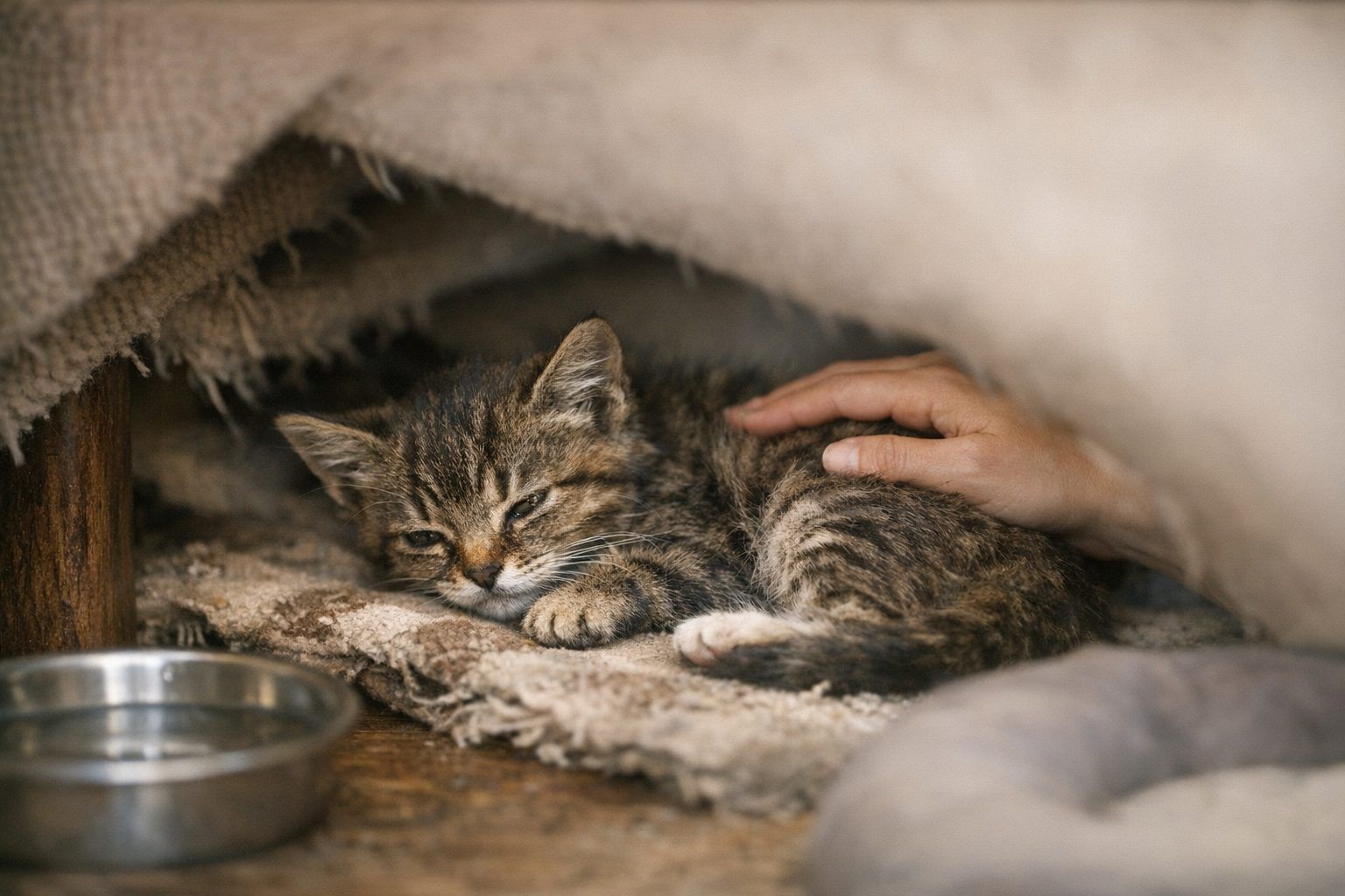 Comportement du chat mourant : comprendre l’isolement, le ronronnement et la douleur