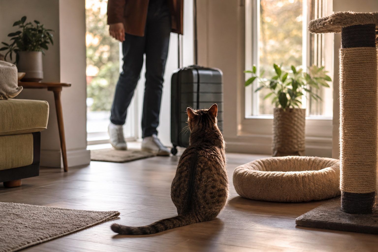 Un mois d'absence : les repères qui influencent le retour du chat