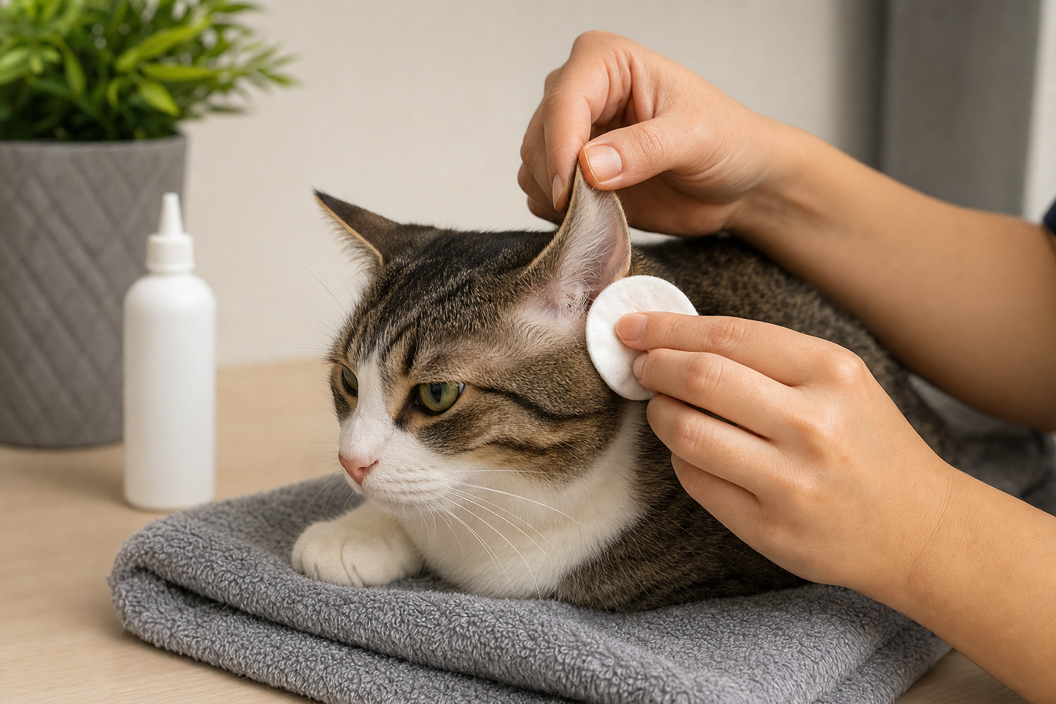 Comment nettoyer les oreilles d’un chat sans le stresser ?