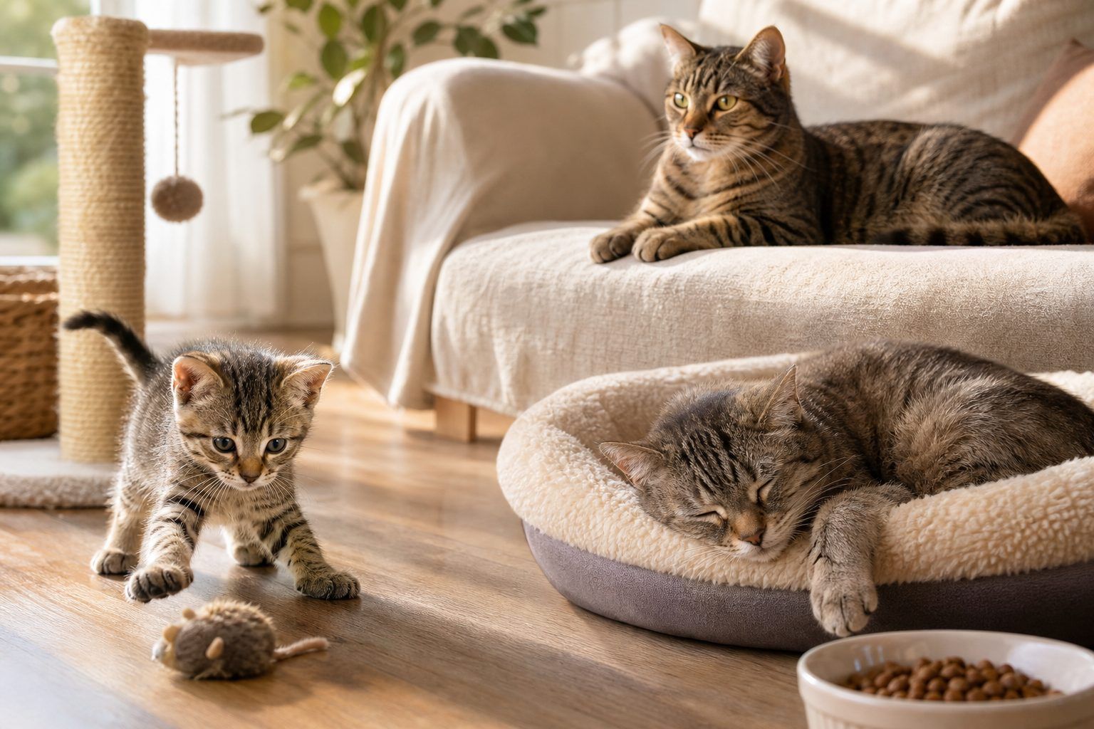 Les stades de vie du chat et ce qu’ils changent au quotidien