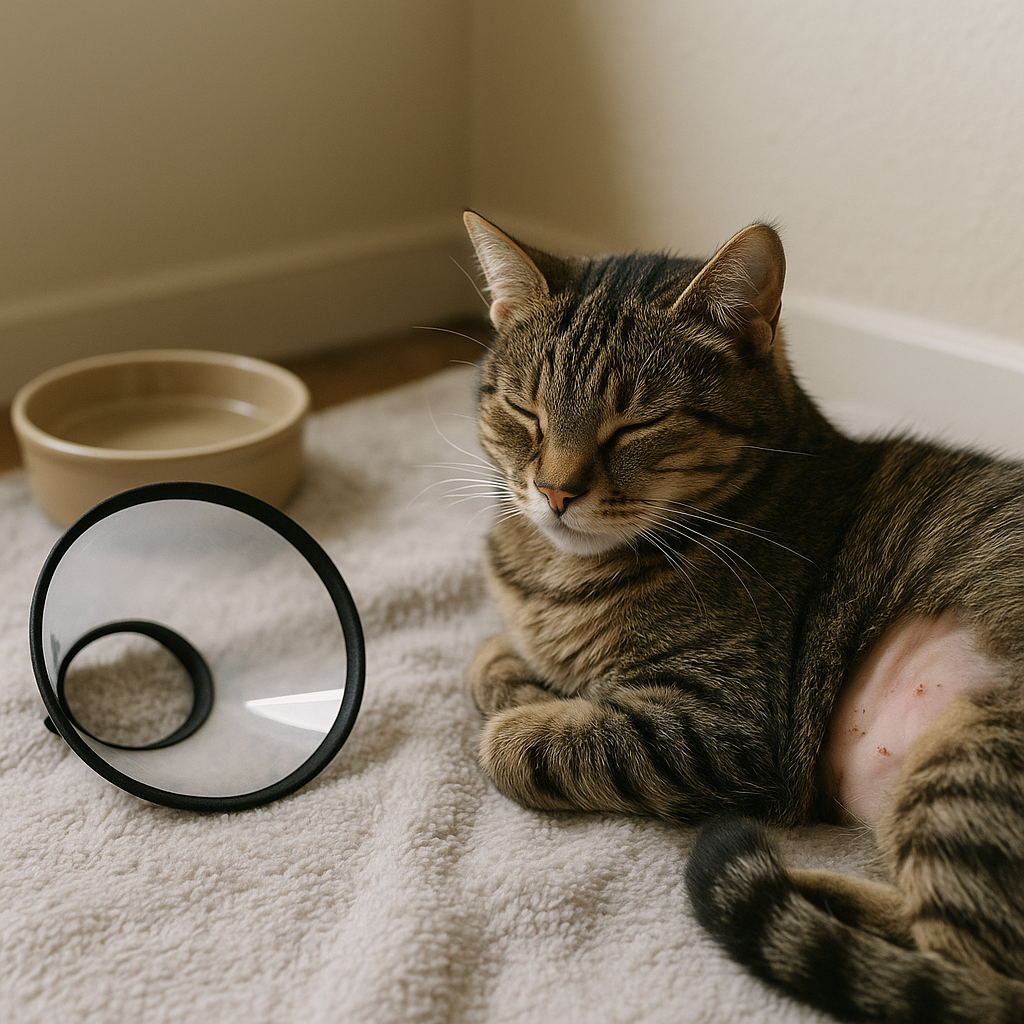 Convalescence après stérilisation du chat : soins et surveillance