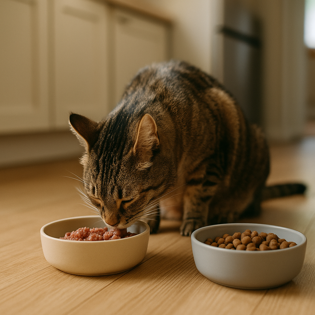 Faut-il mélanger croquettes et pâtée pour son chat ?