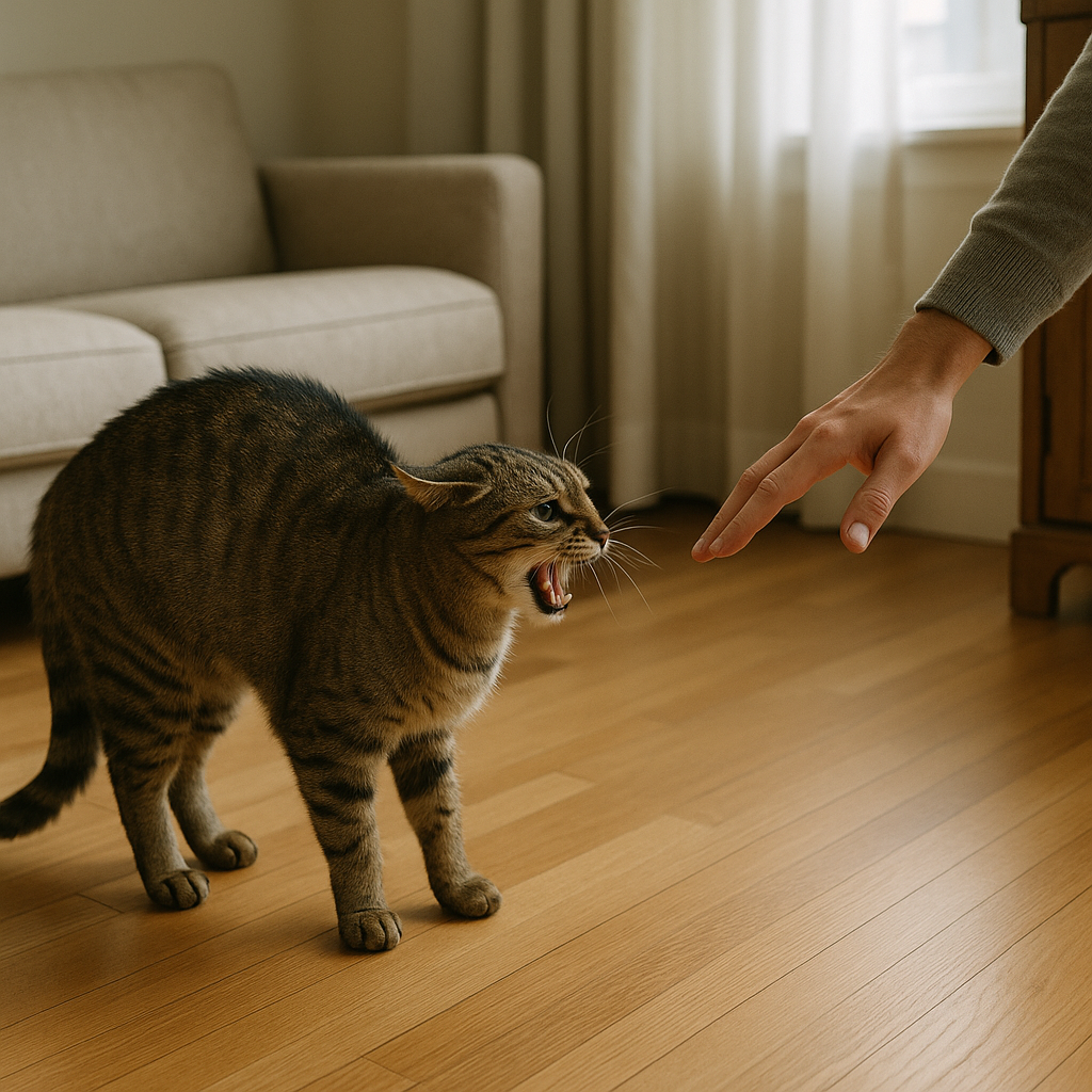 Mon chat souffle sur moi : que faire sans aggraver la situation