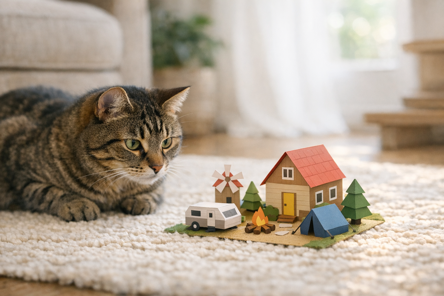 Papercraft 3D pour chats: enrichir sans danger leur quotidien