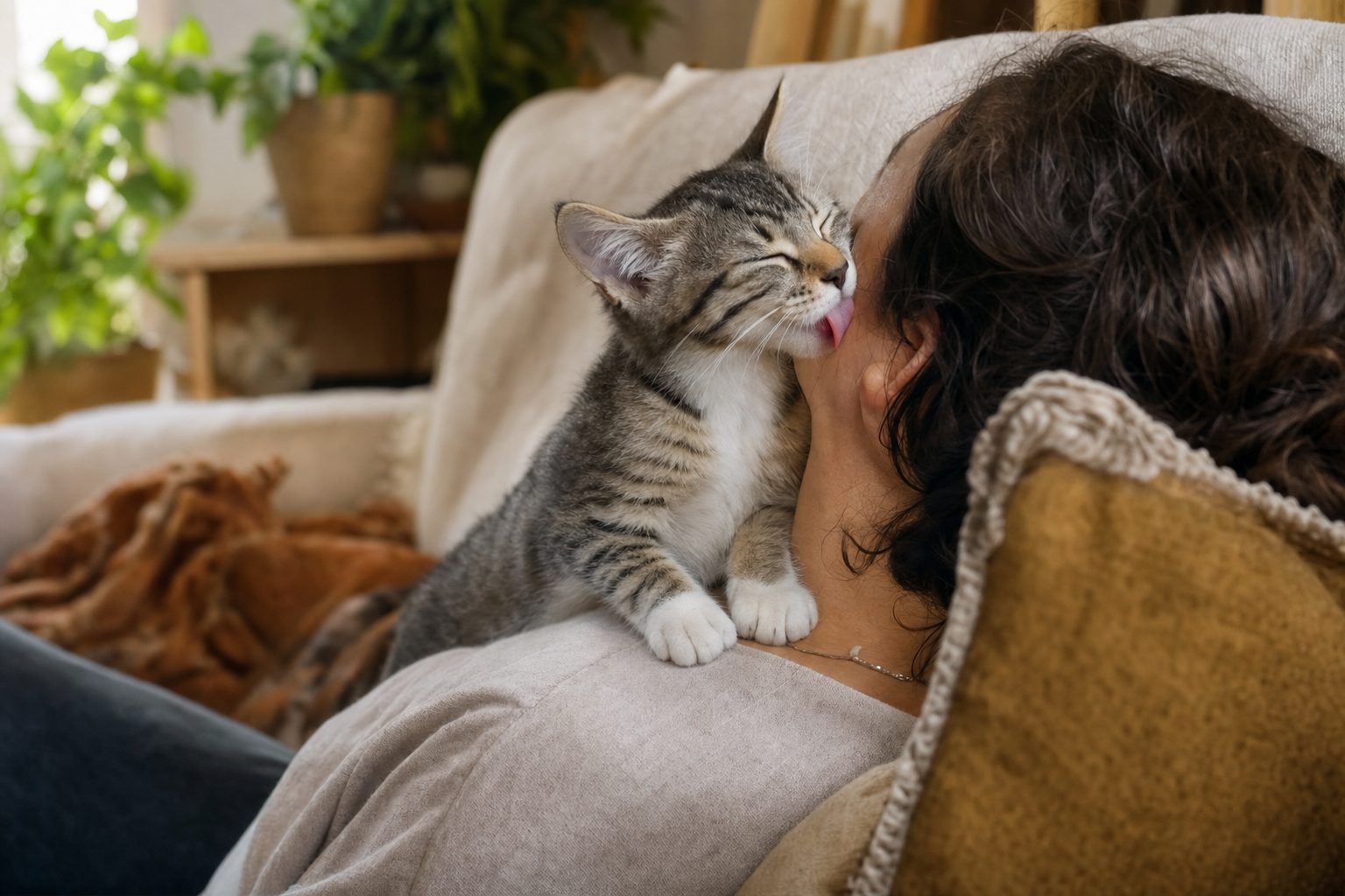 Faut-il empêcher un chaton de lécher votre visage ?