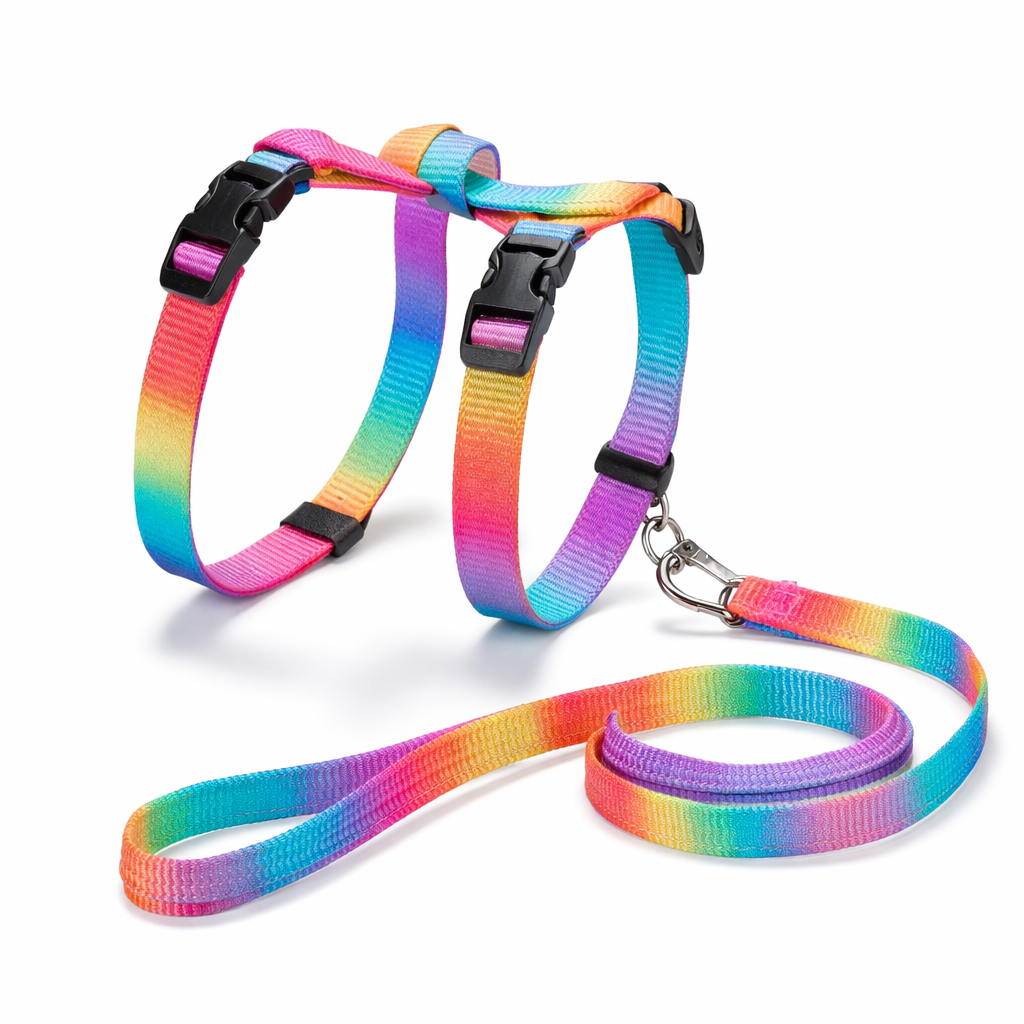 Harnais chat en H réglable type nylon premium