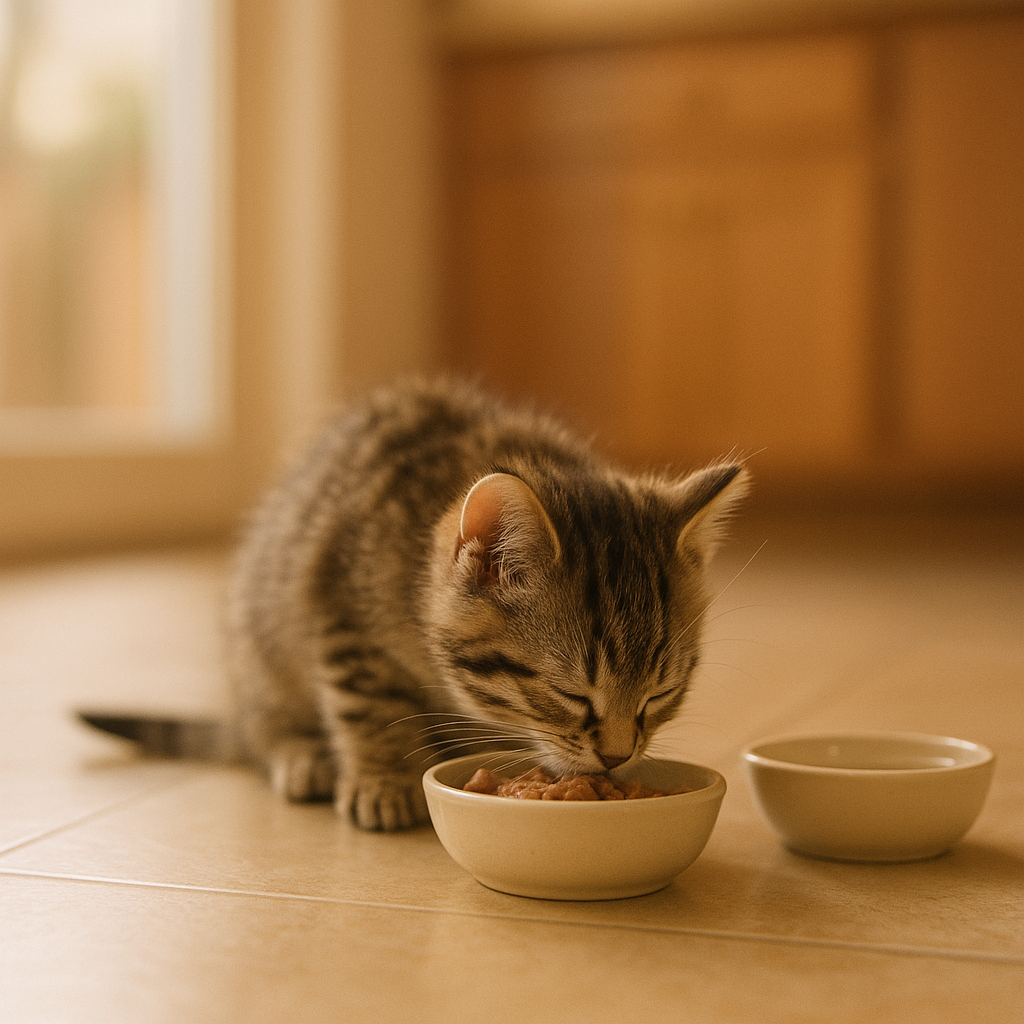 Que peut manger un chaton de 2 mois : menu type et quantités